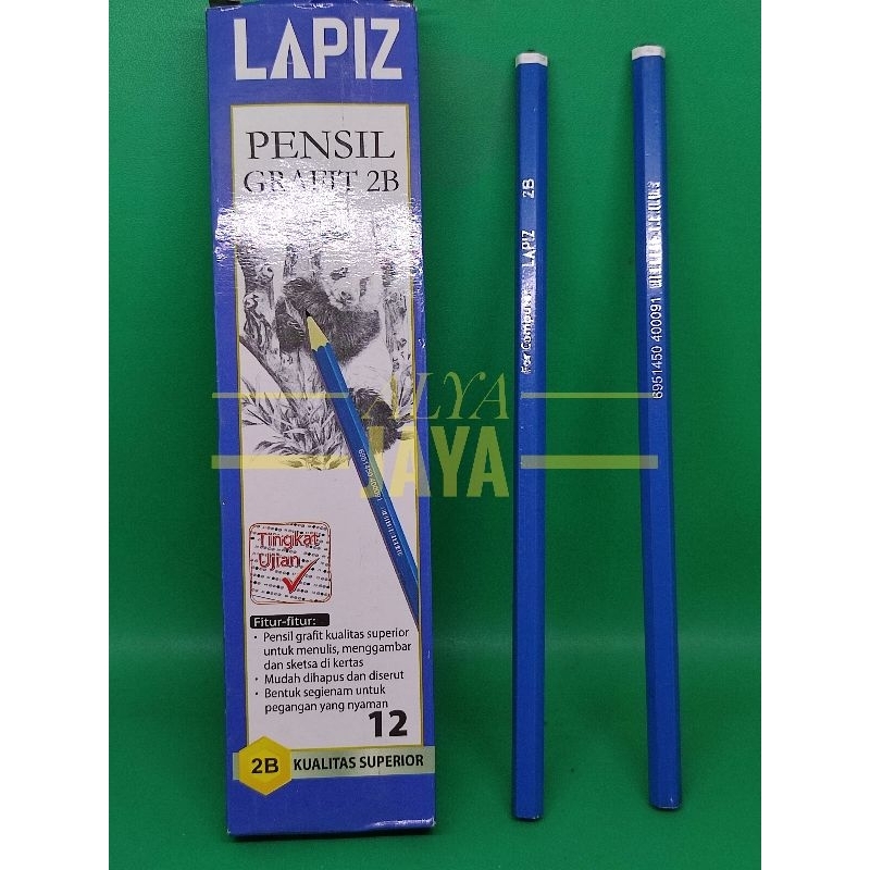 

Pensil 2b Murah Lafiz 1 pack Isi 12 Pcs