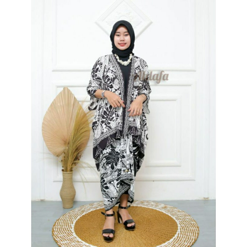 outfit KOndangan batik full sett dengan rok lilit