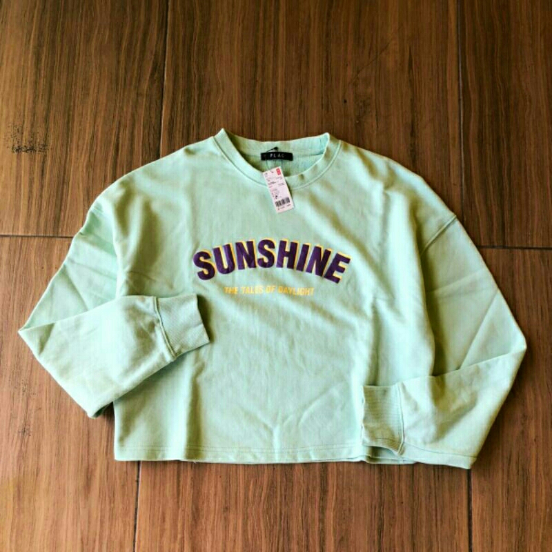 PRELOVED SWEATER CROP PLAC SECOND THRIFT