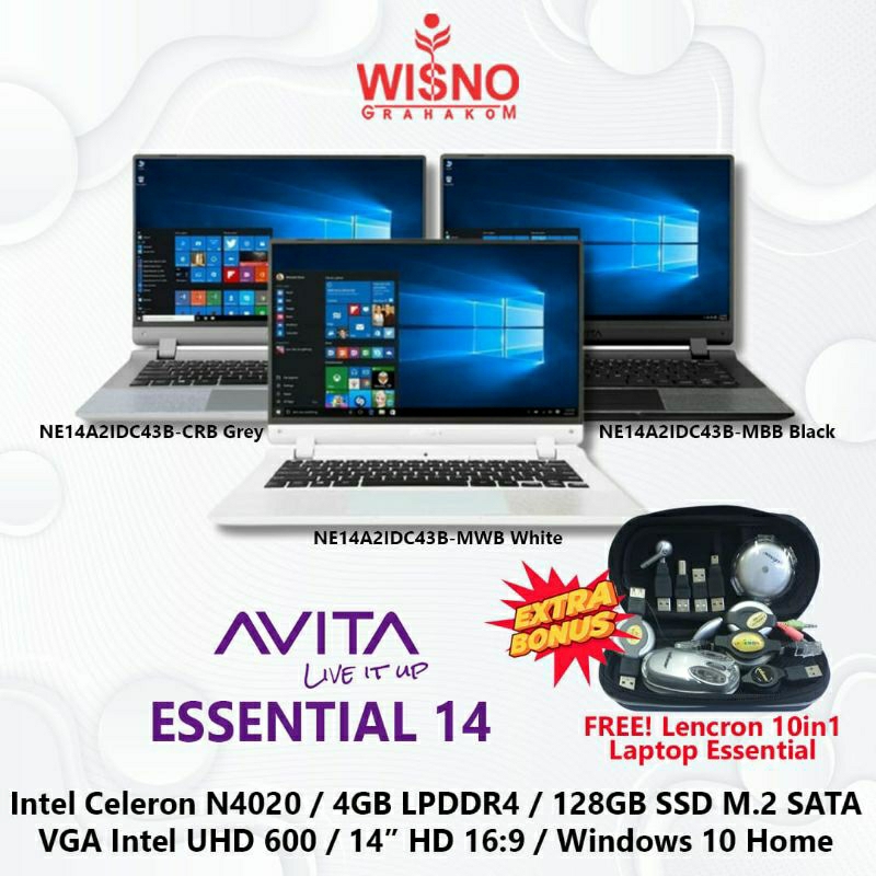 AVITA Essential 14 Notebook White NE14A2IDC43B-MWB