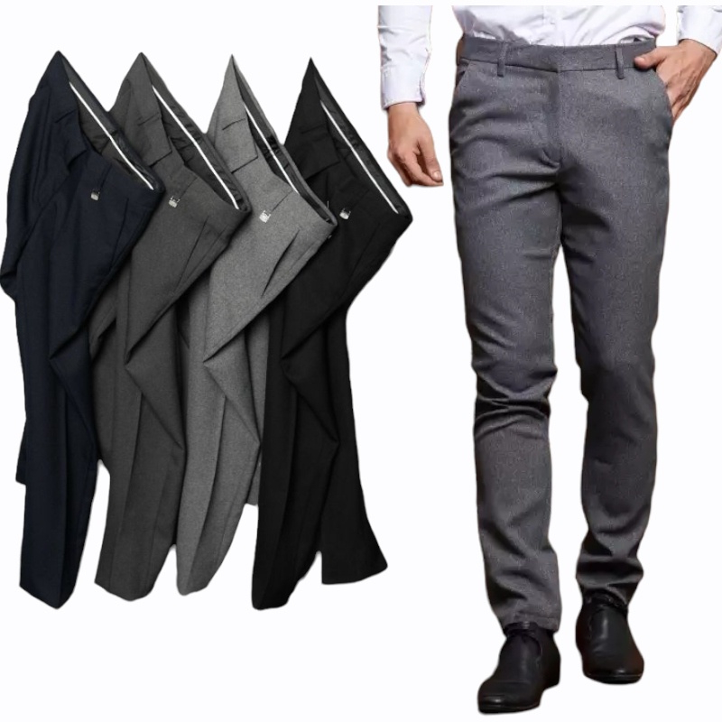 CELANA KANTOR FORMAL PRIA SLIMFIT BAHAN DASAR KAIN WOLL