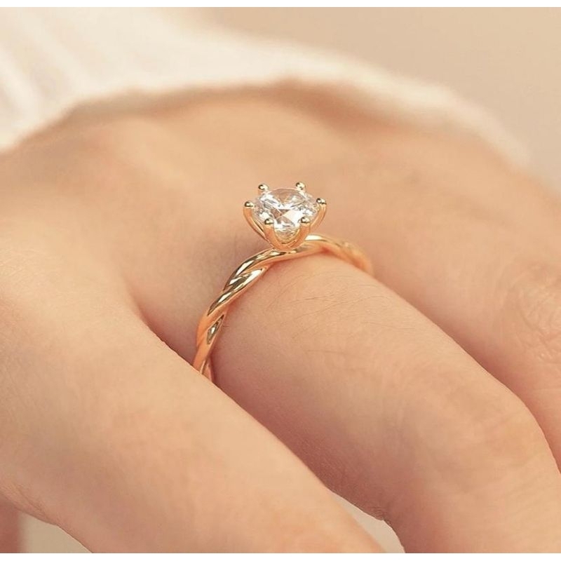 CINCIN FASHION MOTIF BERLIAN WARNA ROSEGOLD DAN GOLD CINCIN KOREA CANTIK MURAH