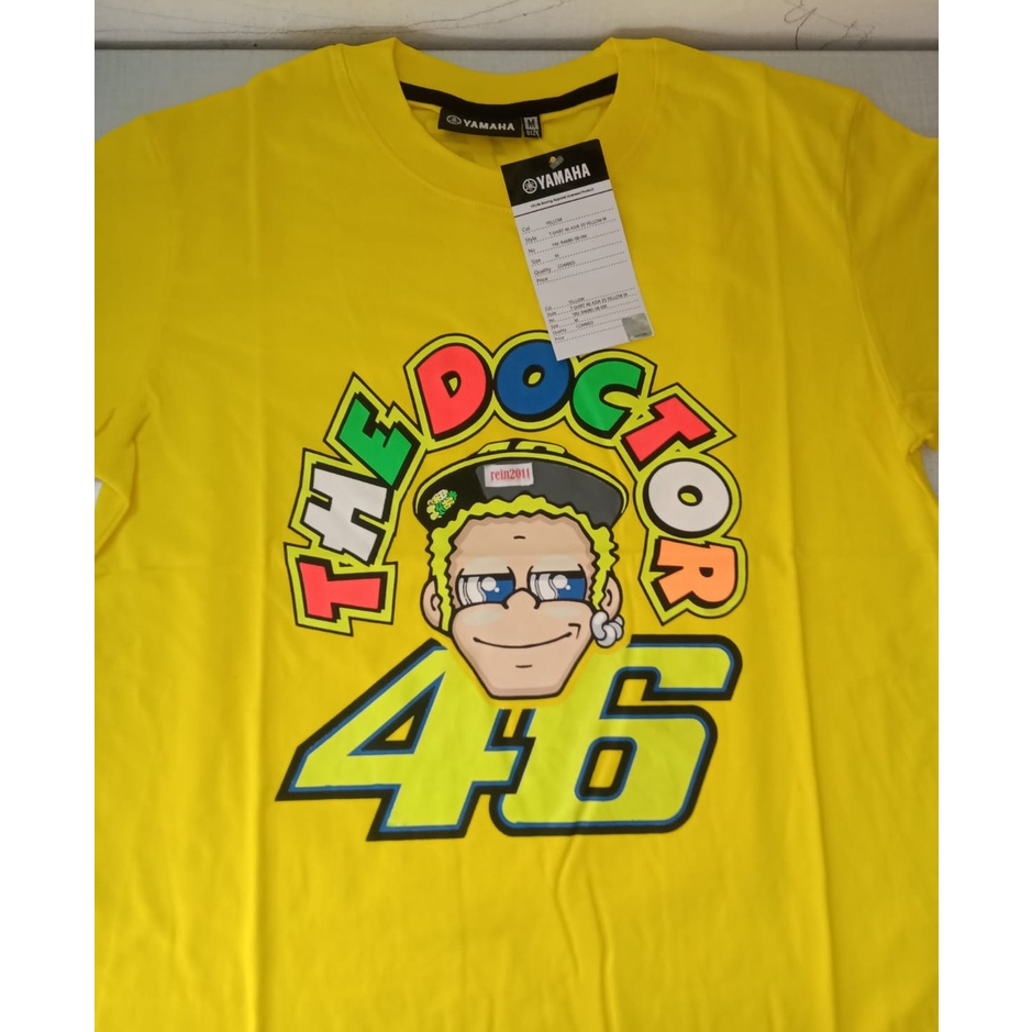 SUPER SALE!!!! KAOS T-SHIRT THE DOCTOR WARNA KUNING YAMAHA ASLI ORI YAV R46B0 5B 0M