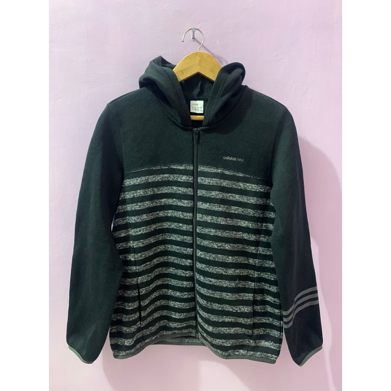 Zip hoodie rajut second ADIDAS NEO second branded