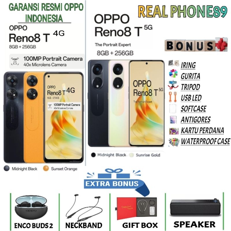 OPPO RENO 8T 4G RAM 8/256 GB | RENO8T 4G | RENO 8T 5G 8/256 | RENO8T 5G | RENO 8T 5G 8/128GB RENO 7z 5G 8/256 GARANSI RESMI OPPO INDONESIA