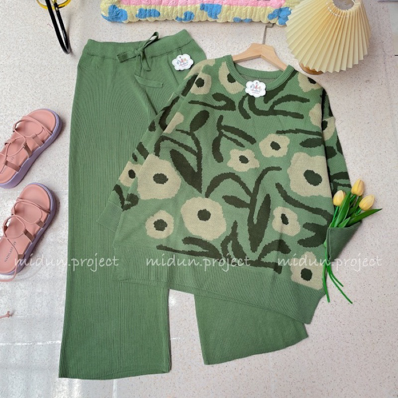 FRISYLA FLOWERS KNIT | ONE SET RAJUT PREMIUM KOREA