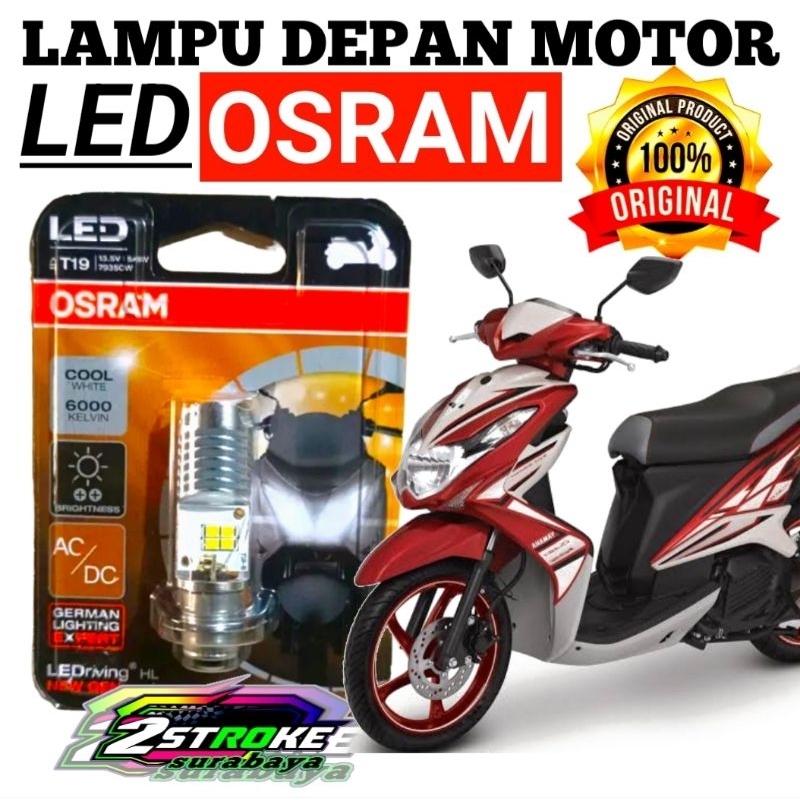 Bohlam Dop Lampu Depan Utama Motor Led h6 Original OSRAM Cahaya Putih YAMAHA XEON RC 125 2013 2014 2