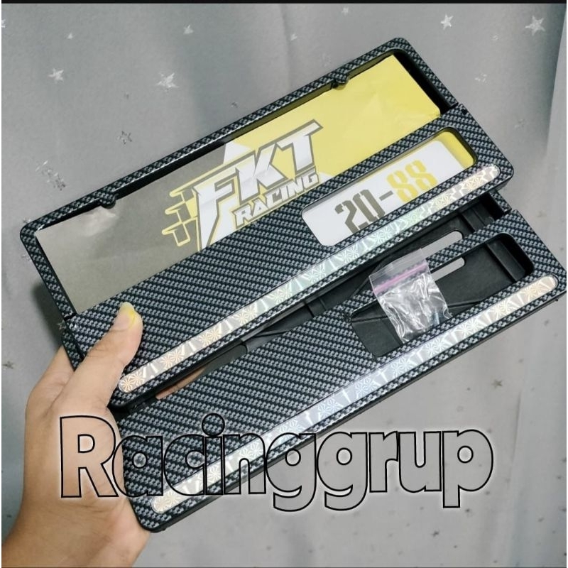 dudukan plat carbon cover plat carbon variasi_ListBiru