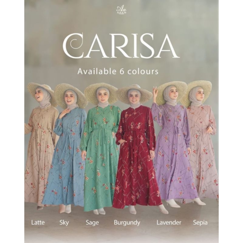 READY CARISA DRESS BY ADEN HIJAB Gamis Cringkel Airflow
