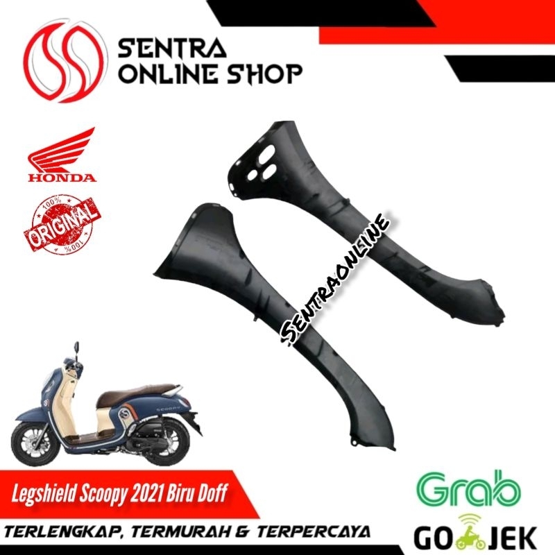 Sayap legsil legshield luar kanan kiri scoopy all new 2021 biru doff dop original