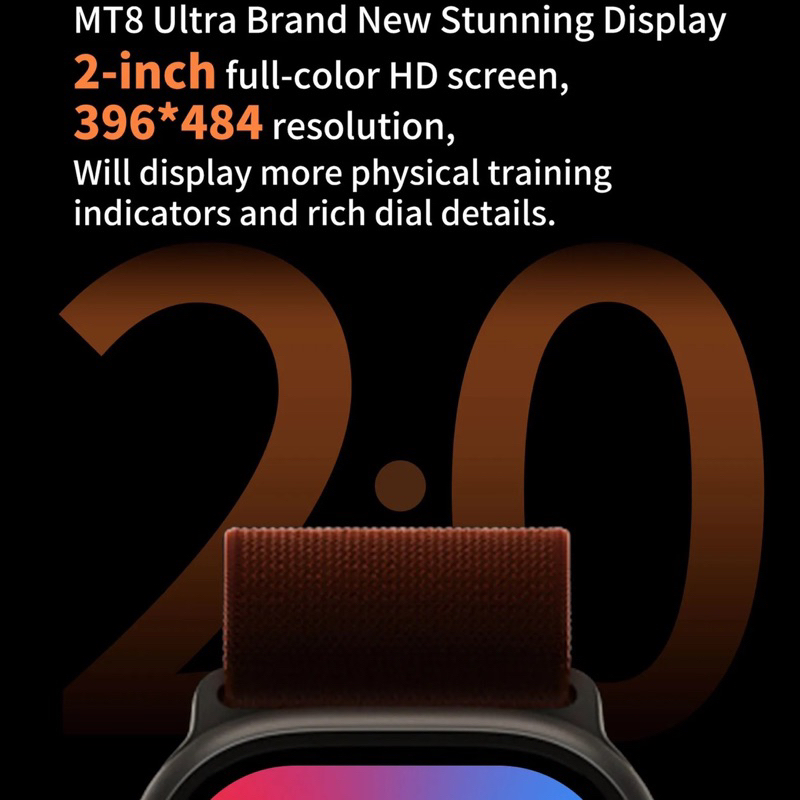 MT 8 ultra 49mm bergaransi connect ios smartwatch latest version