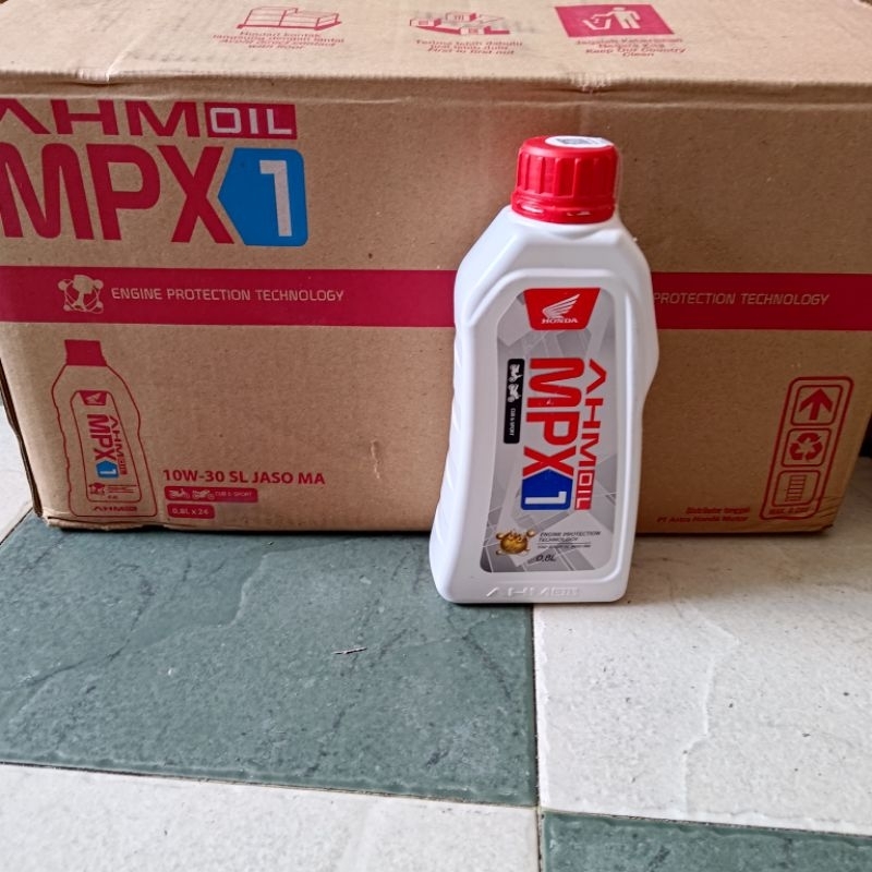 Oli Mpx1 OIL Mesin MPX 1 AHM Honda 10W-30 Isi 800ml x 24 Botol Perdus