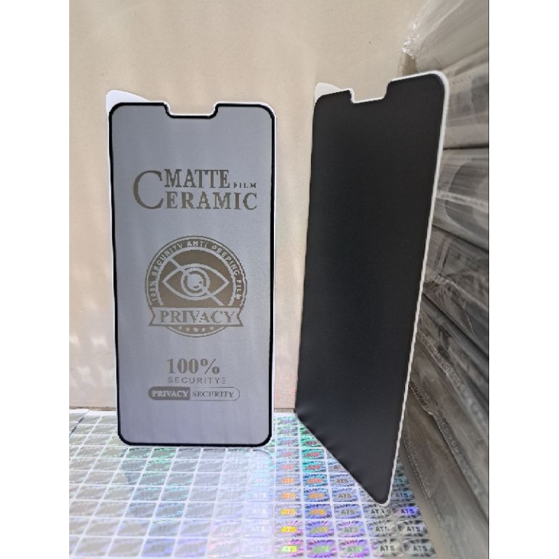 Tempered Glass Anti-Spy All Tipe Handphone Samsung New Update, Pelindung Layar Handphone Depan