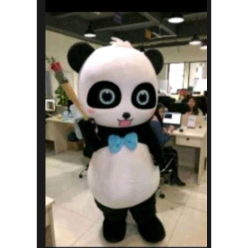 Kostum badut Panda pita