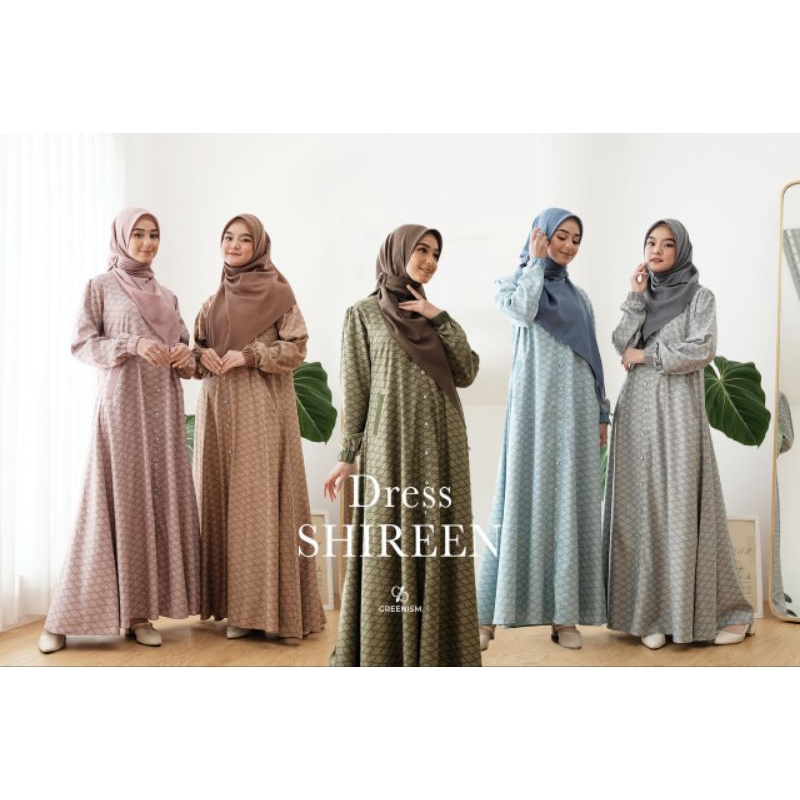 SHIREEN DRESS BY GREENISM/SHIREEN DRESS GREENISM/GAMIS BUSUI/GAMIS GREENISM/DRESS GREENISM/SHIREEN D