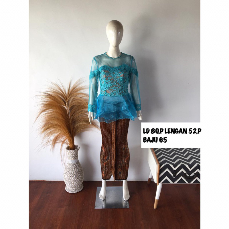 kebaya pagar ayu biru tosca