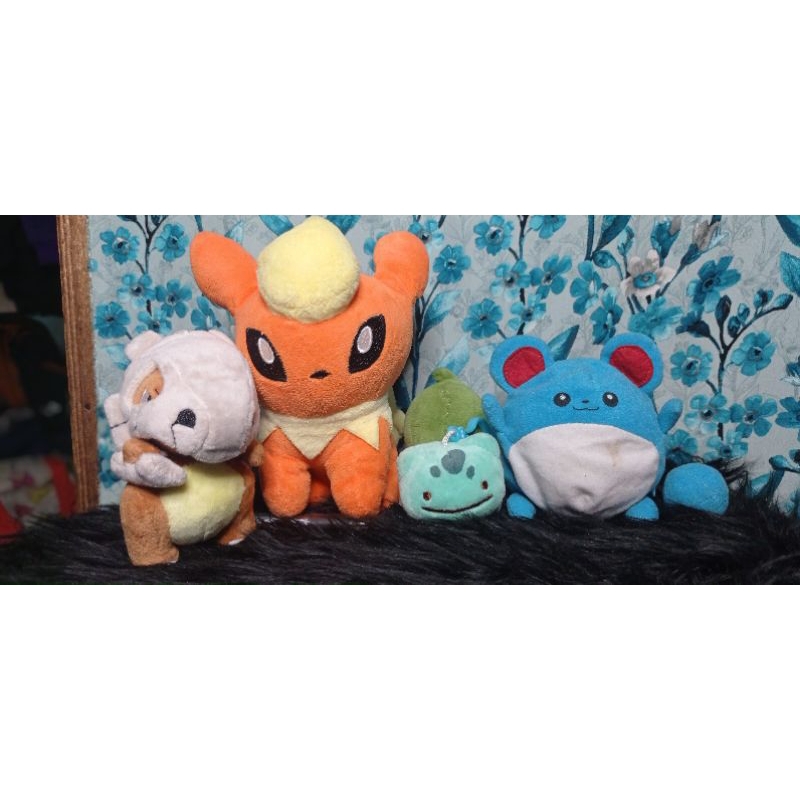 Gantungan Kunci Pokemon (Cubone, Flareon, Bulbasaur & Marill)