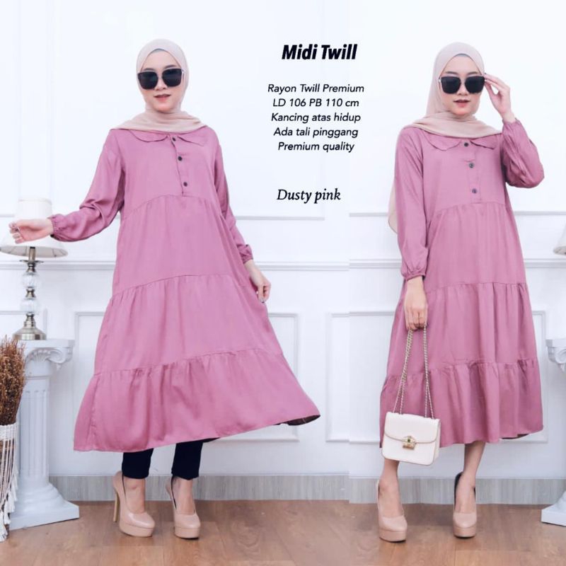 Midi Rayon Twill Oval //JF853