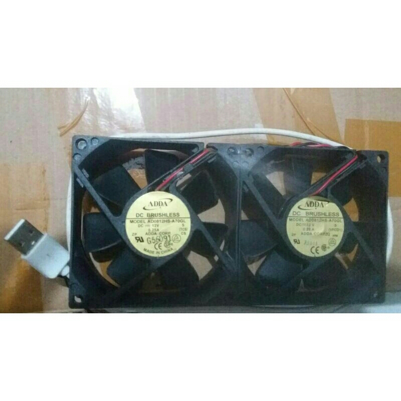 dobel usb fan 8x16.kipas pendingin stb