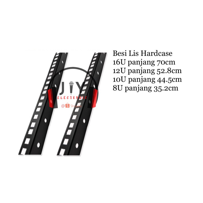 Lis Siku Hardcase 12U Besi Tebal Lubang Rak Hardcase Sound Power Mixer High Quality