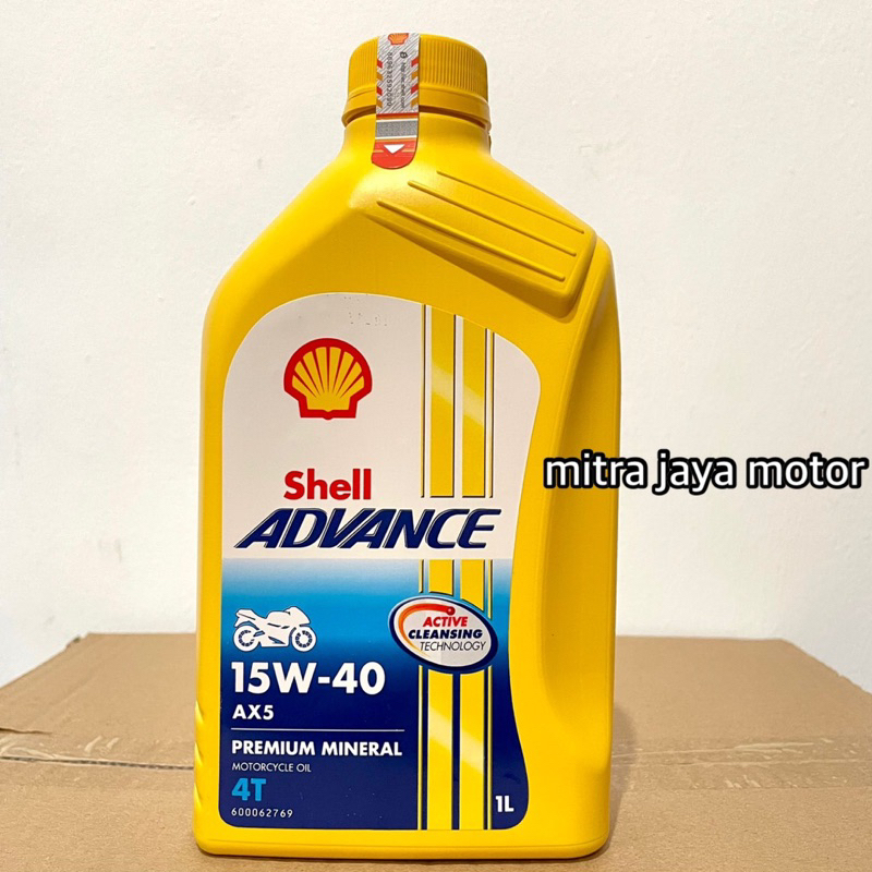 1 DUS = 12 Botol Oli Shell Advance AX5 1Liter 4T Sport 15W-40 4T