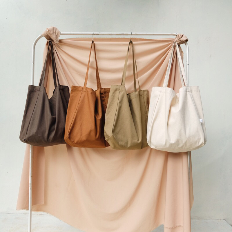 Tote Bag Nudie Baggy Canvas Polos / Tas Totebag - CABICIKS