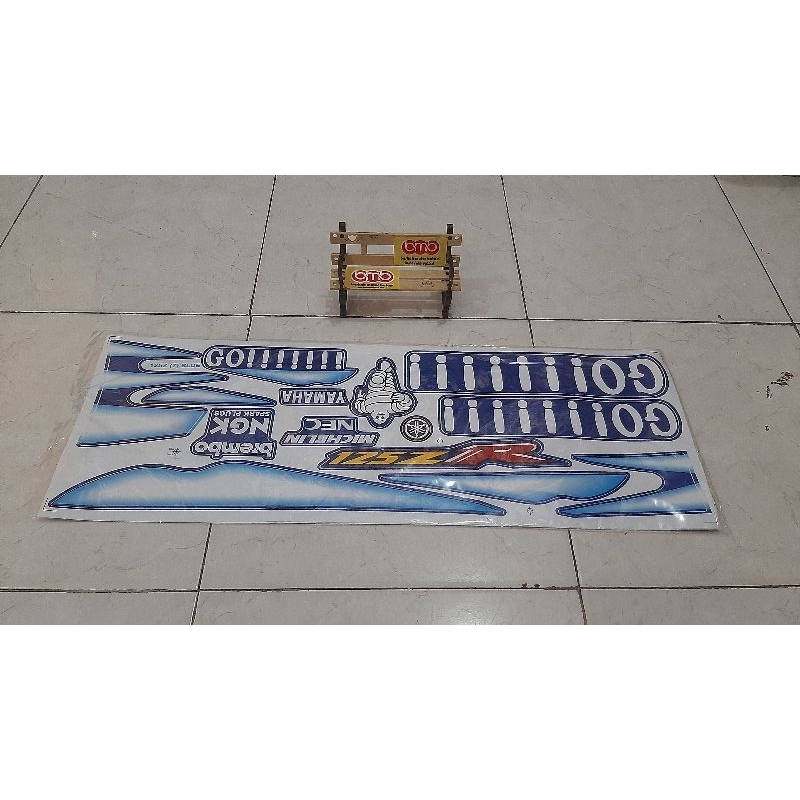 Yamaha 125 ZR stripping stiker sticker biru gogogo