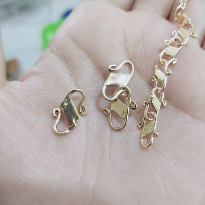 Hak atau kokot Pengait kalung Gelang STUD Karet Anting EMAS SWASA TITANIUM XUPING