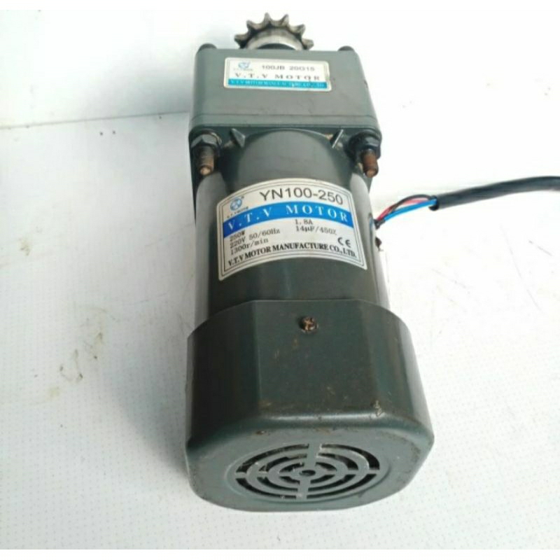 Ac Motor Gearbox 220V Ratio 1:20 250W 65Rpm