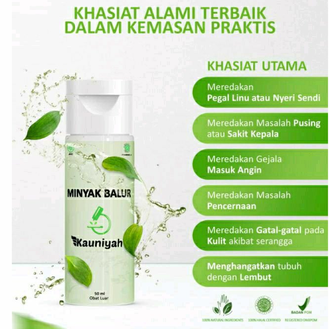 Minyak Balur Herbal Kauniyah Oil Natural Healing - Original Kemasan 100 ML