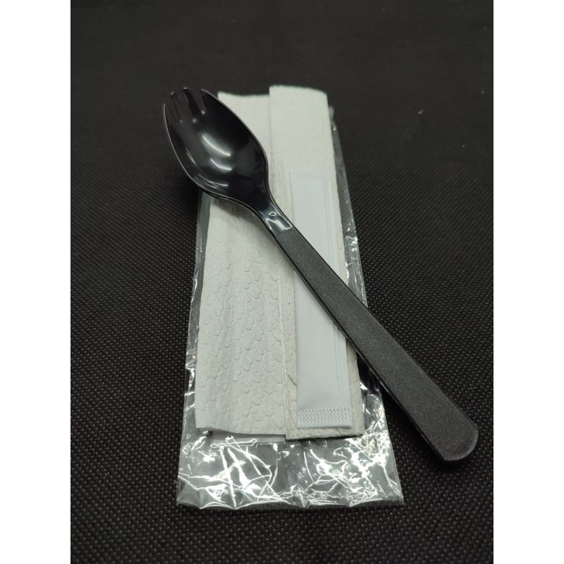 Plastik Sendok Garpu Steril 2 in 1 | Spork Plastik Steril - SPORK  STERIL