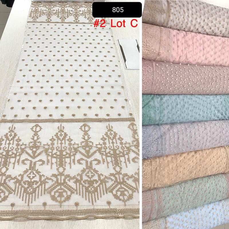 Kain tulle etnik gradasi soft korean