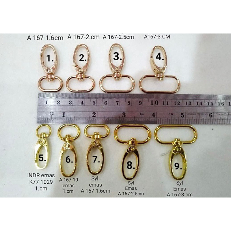 Kaitan Tas Gold / Rose Gold