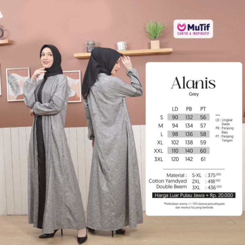 Sarimbit Mutif 2023 Sarimbit Alanis Grey Gamis Alanis Koko Alridho Al ridho