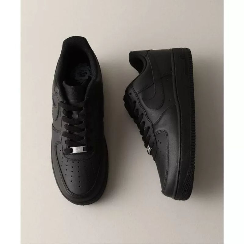 Sneakers Nike Air Force 1 '07 Premium Full Black Man / Women ,Sepatu untuk pria dan wanita