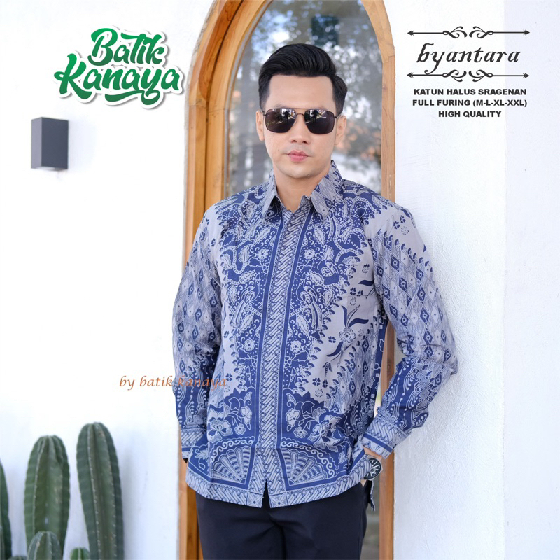 BYANTARA Baju Batik Pria Full Furing Bahan Katun PREMIUM