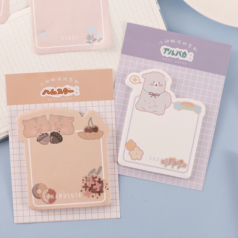 READY STOCK BISA COD - MEMO PAD STICKY NOTE KERTAS TEMPEL CATATAN PESAN INDEK PEMBATAS BUKU PENANDA NOVEL KARAKTER KARTUN HEWAN LUCU DESAIN ANAK PEREMPUAN KAWAII GAYA REMAJA CEWEK KPOP KOREA FANCY ELEGAN MURAH PREMIUM IMPOR AESTHETIC JURNAL DEKORASI DIY