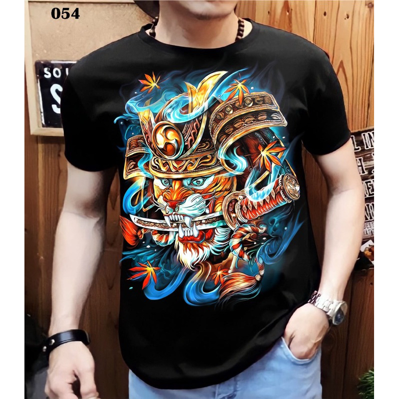 Kaos Distro Pria Motif Macan MC-shogun / Ready size JUMBO XXL / Bisa COD