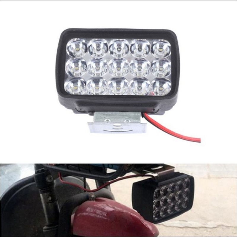 Lampu Tembak Led Sorot 15 Mata Motor Mobil