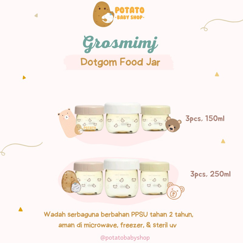 Grosmimi PPSU Baby Food Jar 150ml &amp; 250ml