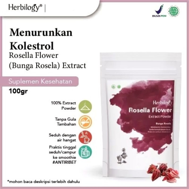 

Herbilogy ROSELLA FLOWER 100gr Extract Powder Menurunkan Darah Tinggi dan Kolesterol