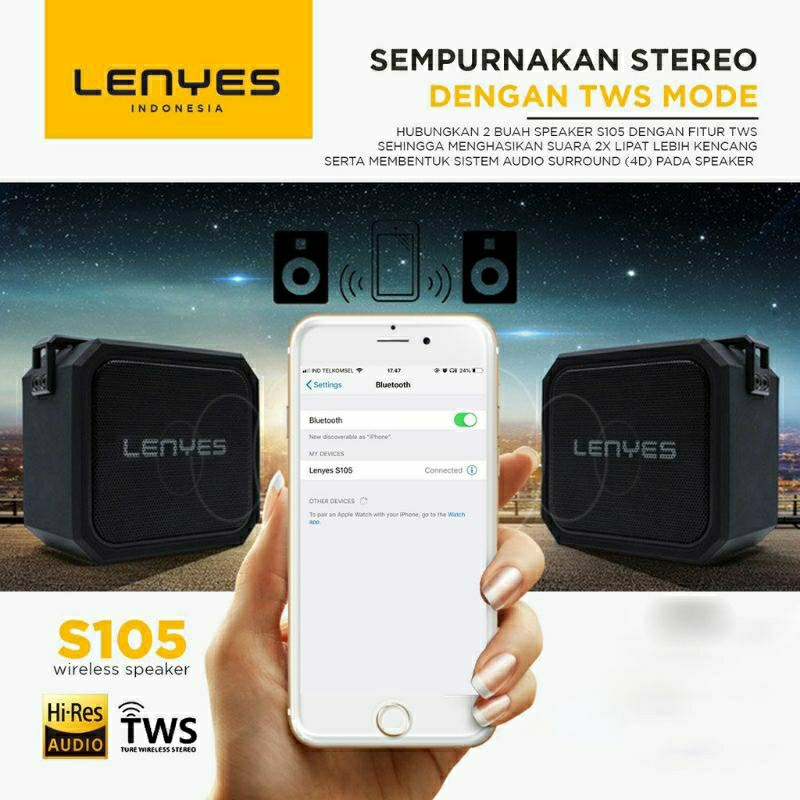 Speaker Bluetooth LENYES S105