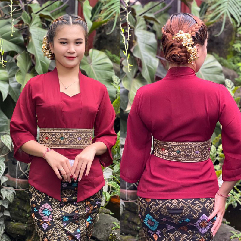 kebaya bet lengan lonceng - Kebaya polos modern