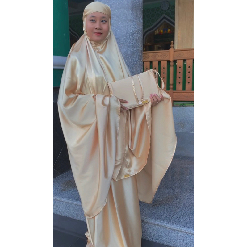 MUKENA SATIN SILK JUMBO SUPER PREMIUM//MUKENA SATIN MURAH//MUKENA RAMADHAN//MUKENA LEBARAN//MUKENA M