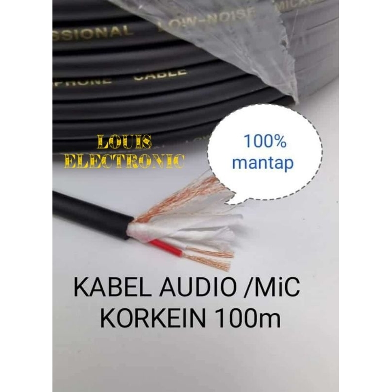 Kabel Mic Kabel Audio KORKEIN KC-205 Low Noise Kualitas Bagus ( 100 m )