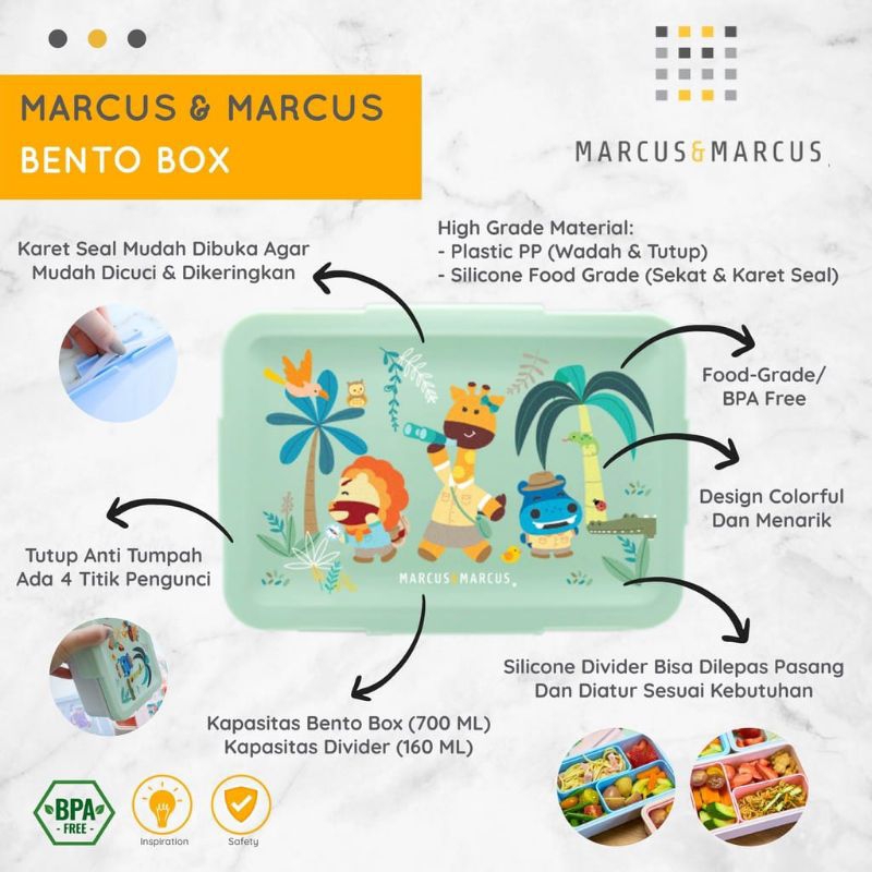 Marcus &amp; Marcus Bento Box - Tempat Makan Anak