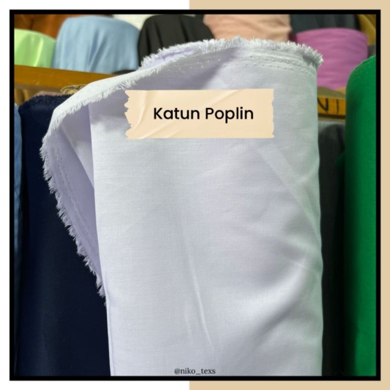 Bahan Kain Katun Poplin Polos Garment / Cotton Poplin