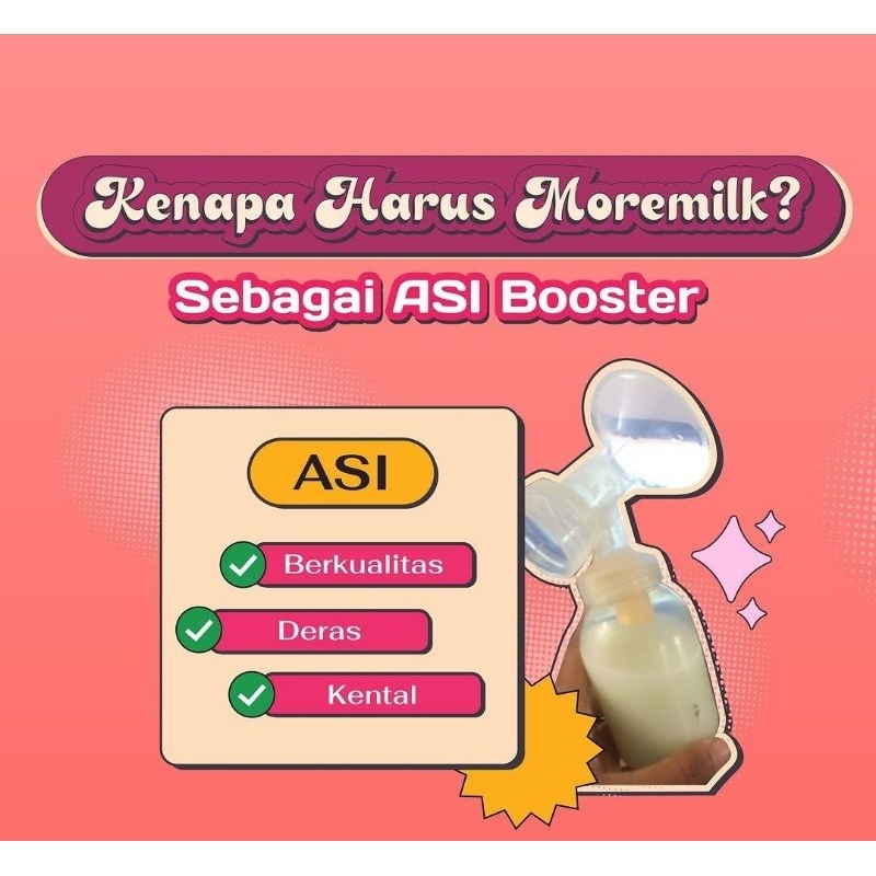 Buy 1 get 1 -Moremilk - suplemen asi booster - penambah asi by govit milkymond