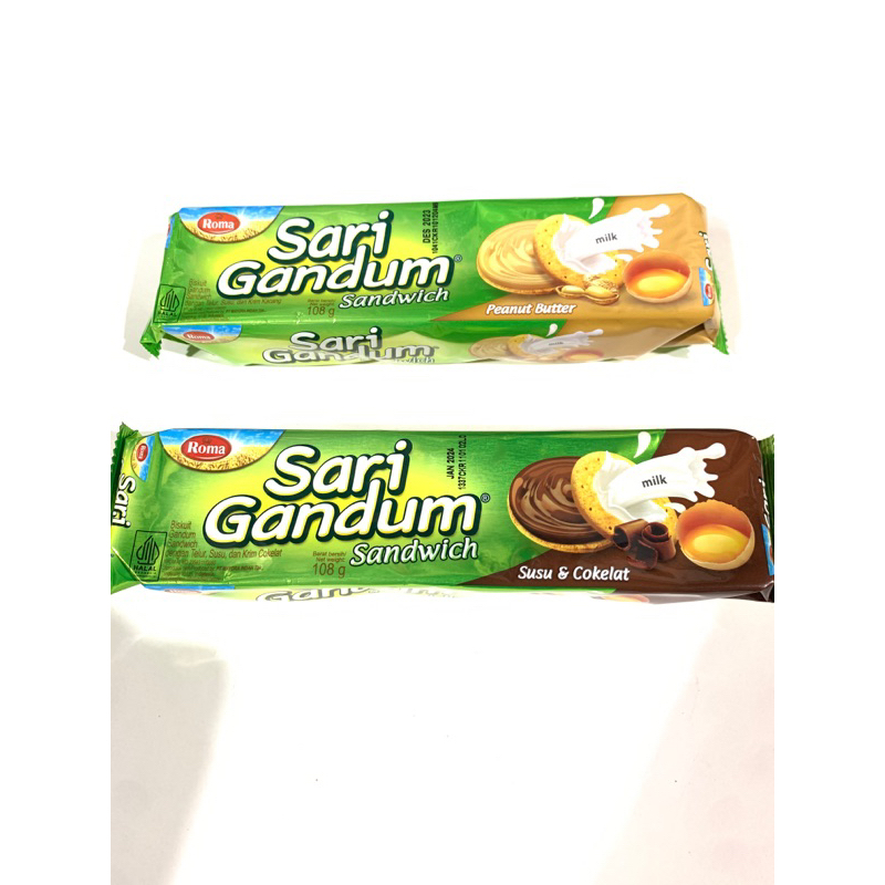 

Sari Gandum Sandwich | Kacang Dan Coklat 108 Gram