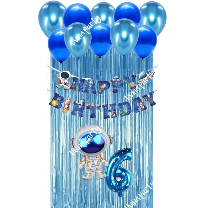 PAKET DEKORASI SIMPLE ULANG TAHUN ANAK TEMA ASTRONOT